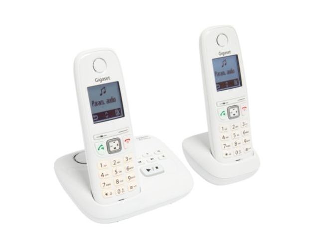Gigaset - Téléphone sans fil sans répondeur - AS405 - Trio Blanc